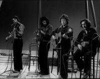 Planxty 1975. Johnny Moynihan, Andy Irvine, Paul Brady and Liam O\'Flynn